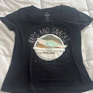 Star Wars Black Tee with Mandalorian Design